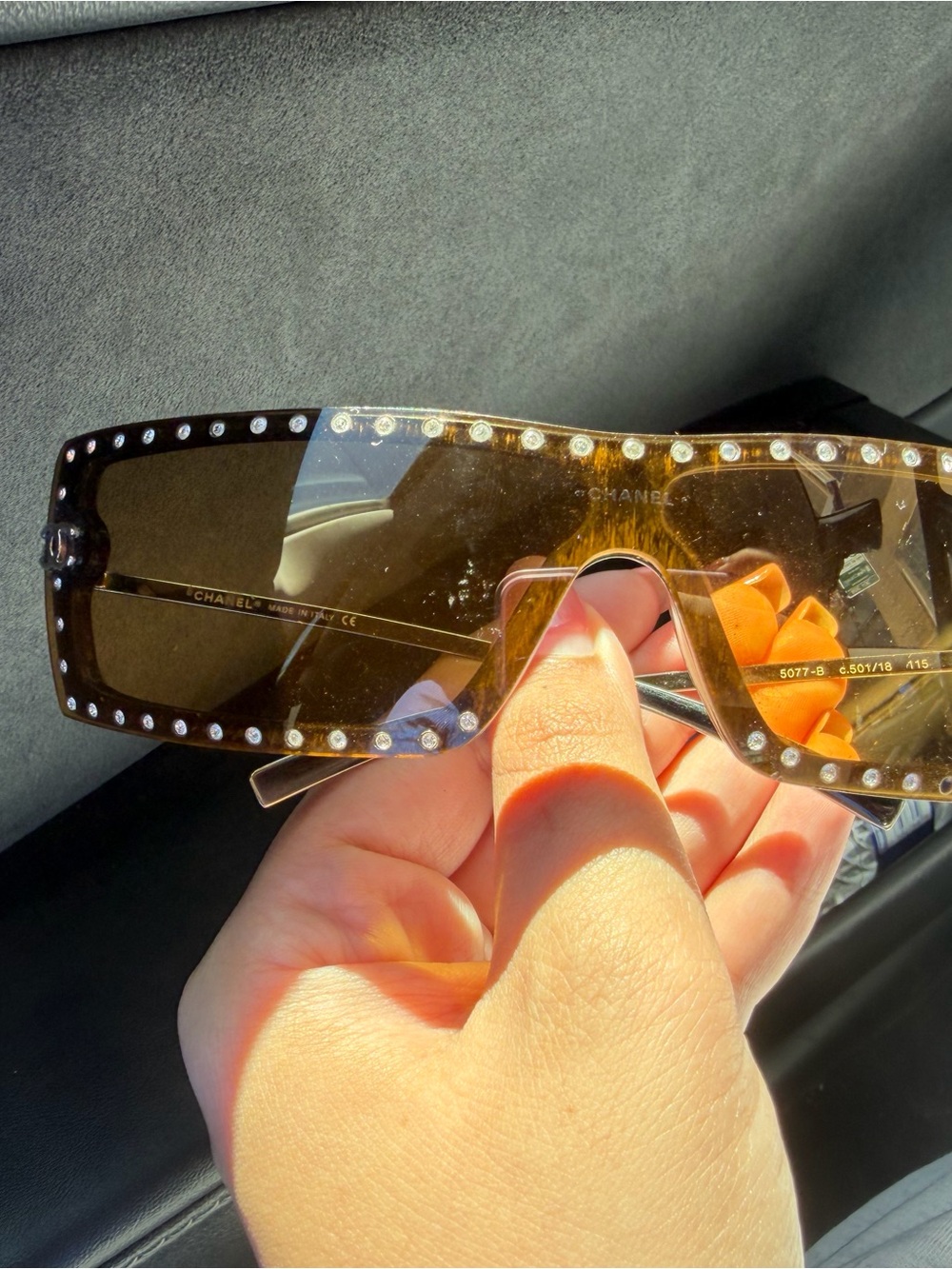 [AUTHENTIC] Vintage Chanel Y2K Yellow Tinted Sunglasses